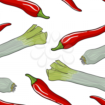 Royalty Free Clipart Image of a Vegetable Background