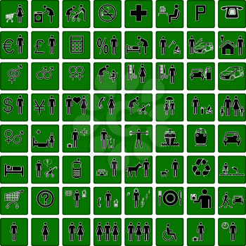 Royalty Free Clipart Image of a Bunch of Icons