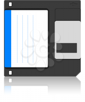 Royalty Free Clipart Image of a Floppy Disc