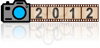 Royalty Free Photo of a Camera New Year Banner