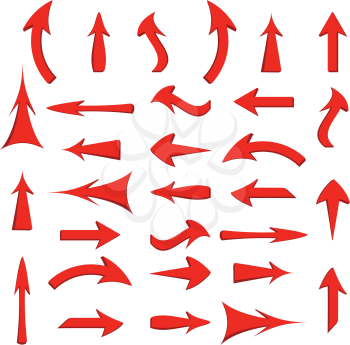 Royalty Free Clipart Image of Red Arrows