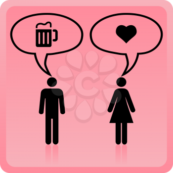 Royalty Free Clipart Image of Two People