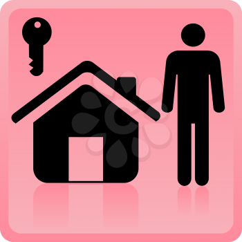 Royalty Free Clipart Image of a Person Icon
