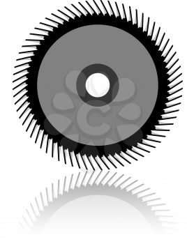 Royalty Free Clipart Image of a Saw Blade