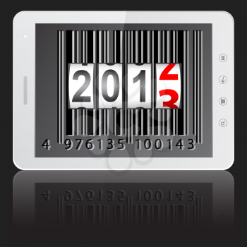 Royalty Free Clipart Image of a New Year Barcode