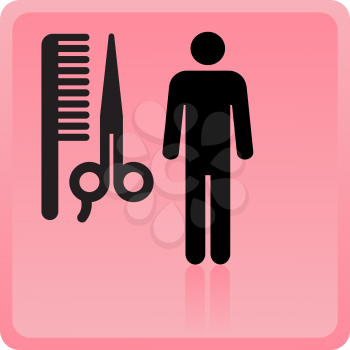 Royalty Free Clipart Image of a Hair Salon Icon