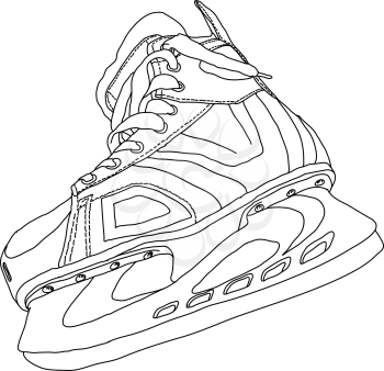 Royalty Free Clipart Image of a Hockey Skate