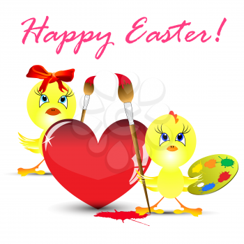 Royalty Free Clipart Image of an Easter Background 