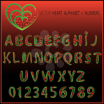 Royalty Free Clipart Image of an Alphabet and Numbers