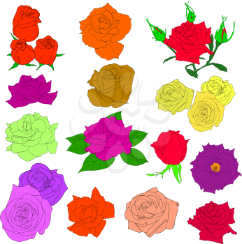 Royalty Free Clipart Image of Roses