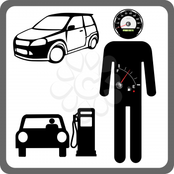 Royalty Free Clipart Image of a Vehicle Icon