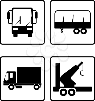 Royalty Free Clipart Image of Transportation Icons 