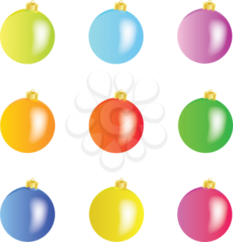 Royalty Free Clipart Image of Christmas Ornaments 