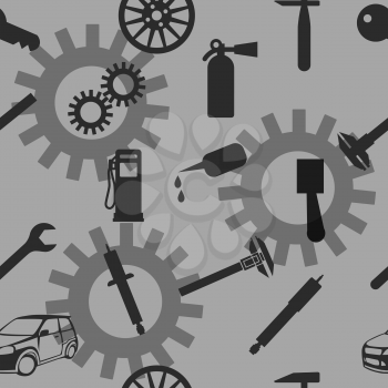 Royalty Free Clipart Image of Auto Repair Tools