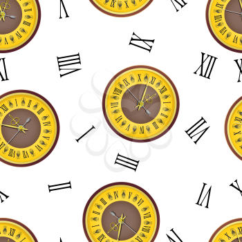 Royalty Free Clipart Image of a Vintage Clock Background 