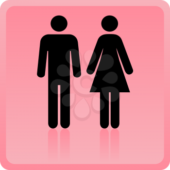 Royalty Free Clipart Image of Two People 