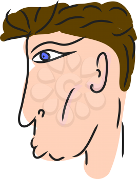Royalty Free Clipart Image of a Portrait of a Man 