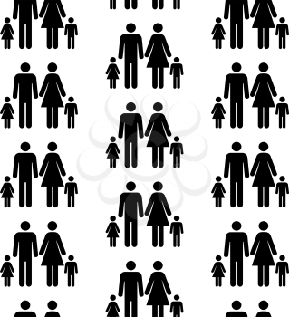 Royalty Free Clipart Image of a Bunch of People 