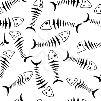 Royalty Free Clipart Image of Skeleton Fish