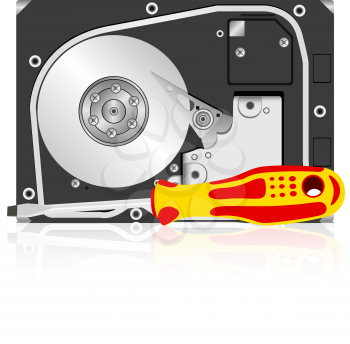 Royalty Free Clipart Image of a Computer Hard Drive