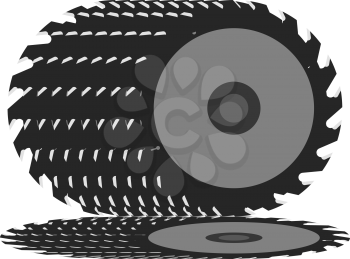 Royalty Free Clipart Image of Saw Blades