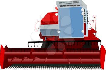 Royalty Free Clipart Image of a Combine Harvester