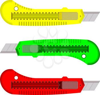 Royalty Free Clipart Image of Plastic Knives