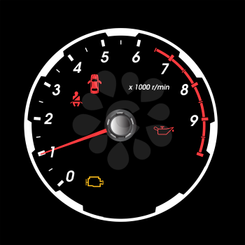 Royalty Free Clipart Image of a Tachometer