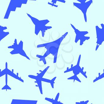 Royalty Free Clipart Image of Military Aircrafts