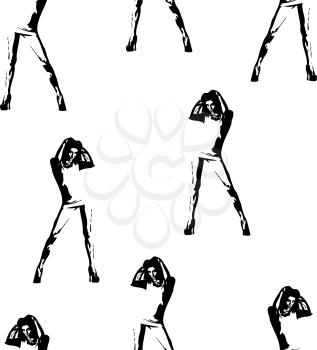 Royalty Free Clipart Image of Women
