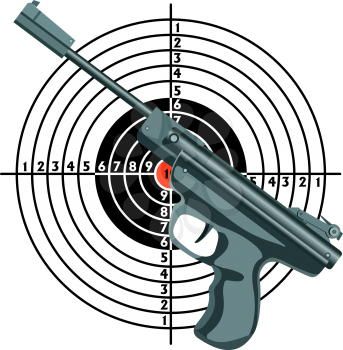 Royalty Free Clipart Image of a Gun