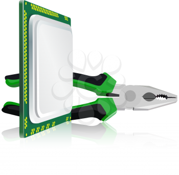 Royalty Free Clipart Image of a Computer Processor