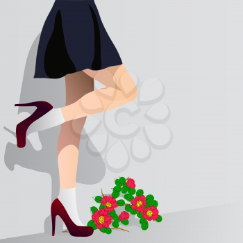 Royalty Free Clipart Image of a Woman's Legs