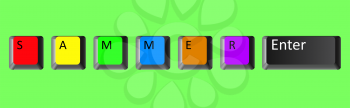 Royalty Free Clipart Image of Computer Keys