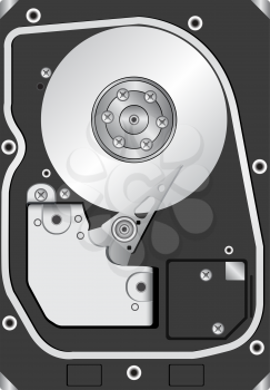 Royalty Free Clipart Image of a Computer Hard Drive