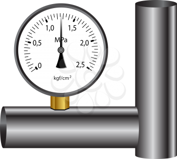 Royalty Free Clipart Image of a Gas Manometer