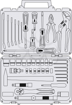Royalty Free Clipart Image of a Toolbox