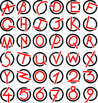 Royalty Free Clipart Image of an Alphabet Set