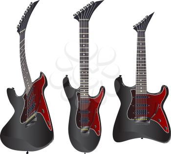 Royalty Free Clipart Image of Guitars