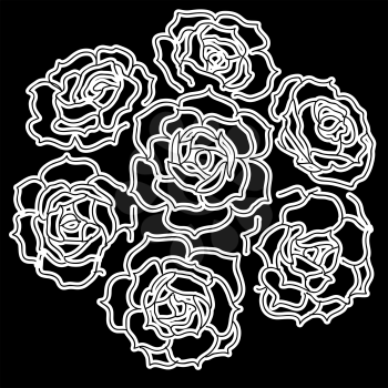 Royalty Free Clipart Image of a Bouquet of Roses