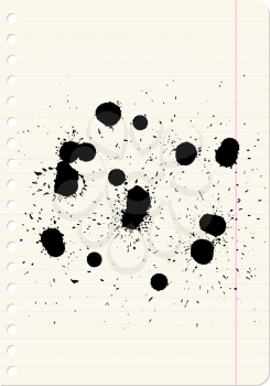 Royalty Free Clipart Image of Brush Blots
