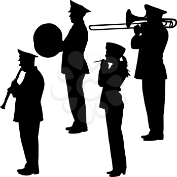Royalty Free Clipart Image of Musicians