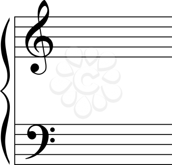 Royalty Free Clipart Image of a Sheet of Music