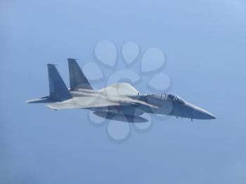US Air Force jet at high speed                               