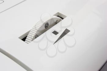 The sewing-machine of white color of electric type of new generation