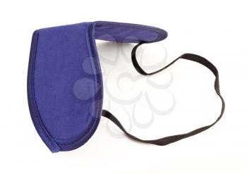 blue mask for sleeping on a white background