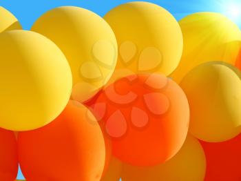 Background of beautiful balloons