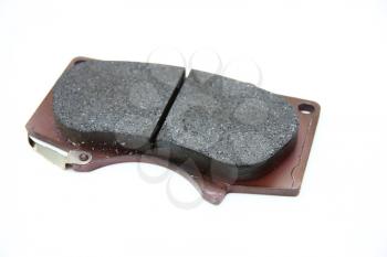 New brake block of the car on a white background