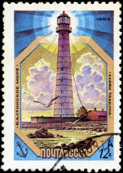 USSR - CIRCA 1983: A stamp from the USSR shows image of a Baltic Sea lighthouse, circa 1983