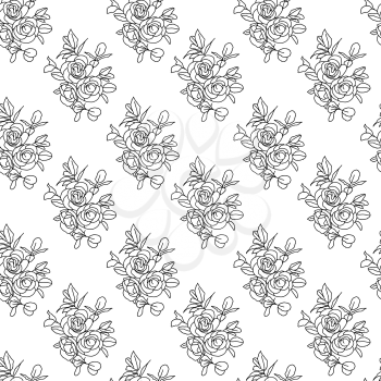 Seamless  background with roses. Could be used as seamless wallpaper, textile, wrapping paper or background